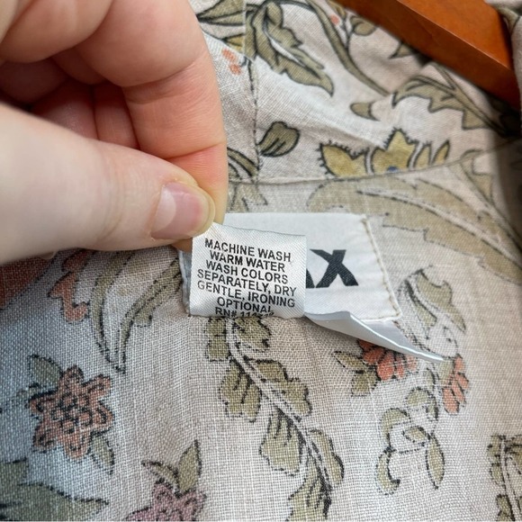 FLAX Linen Paisley Robe - Picture 9 of 11